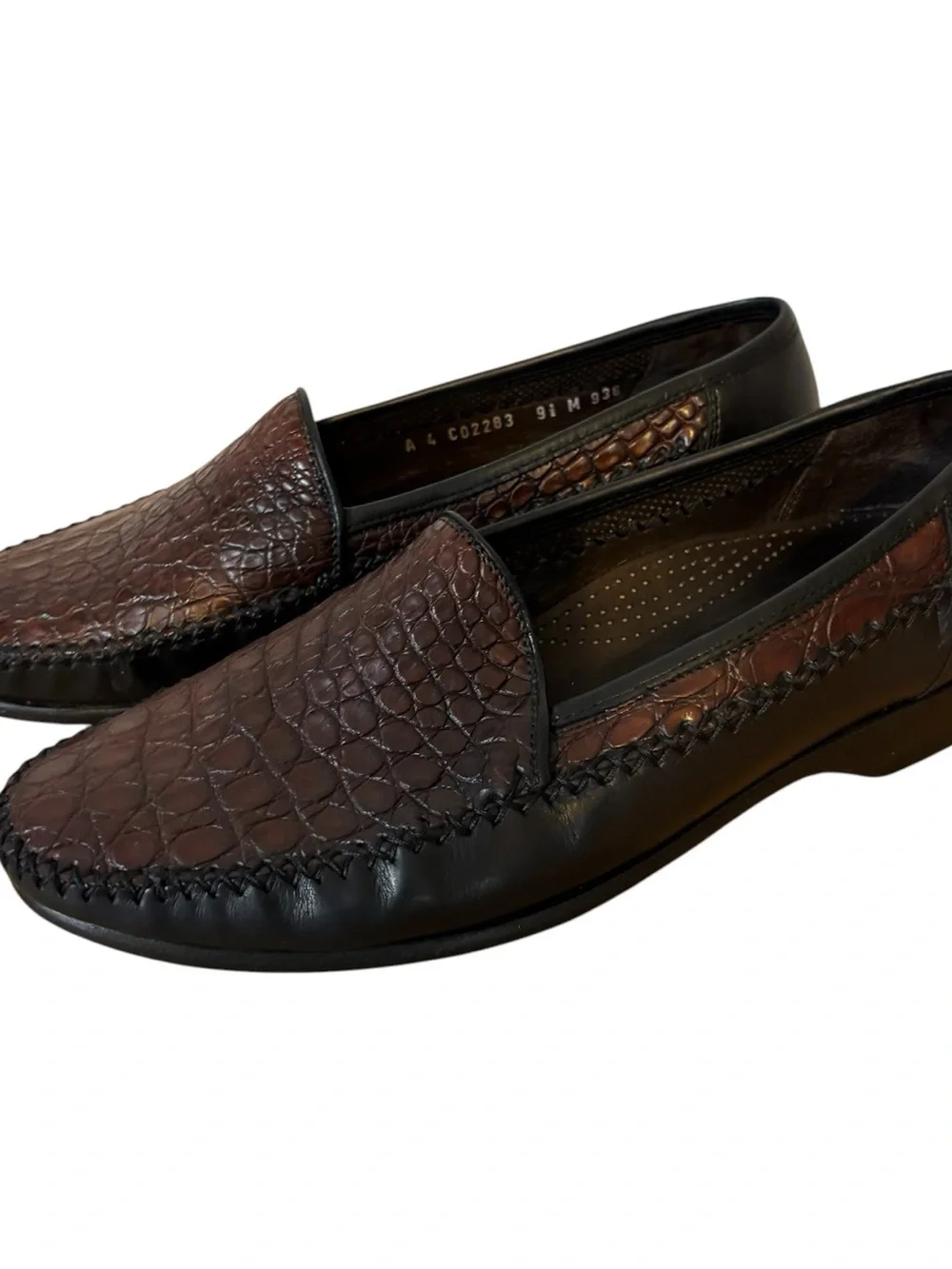 Cole Haan Bragano Genuine Crocodile Crafted Italy Loafers Shoes Men’s Size 9.5 M